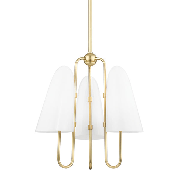 Hudson Valley - 7173-AGB - Three Light Chandelier - Slate Hill - Aged Brass from Lighting & Bulbs Unlimited in Charlotte, NC