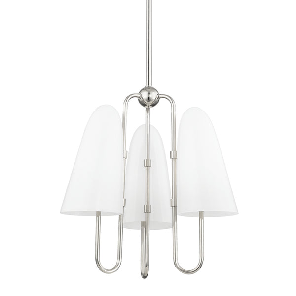 Hudson Valley - 7173-PN - Three Light Chandelier - Slate Hill - Polished Nickel from Lighting & Bulbs Unlimited in Charlotte, NC