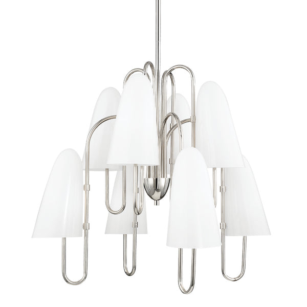 Hudson Valley - 7178-PN - Eight Light Chandelier - Slate Hill - Polished Nickel from Lighting & Bulbs Unlimited in Charlotte, NC