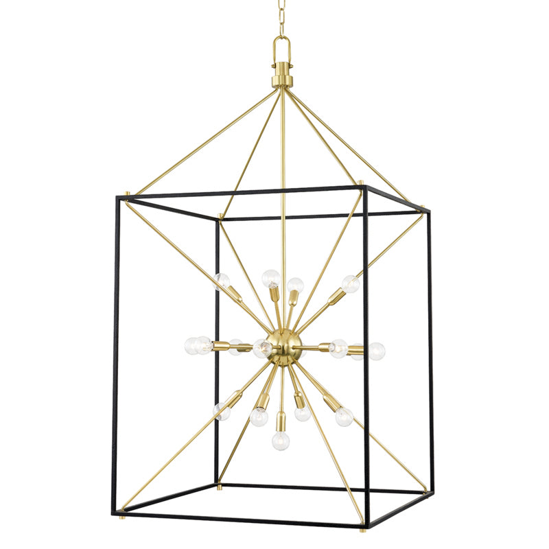Hudson Valley - 8927-AGB/BK - 25 Light Chandelier - Glendale - Aged Brass/Black from Lighting & Bulbs Unlimited in Charlotte, NC