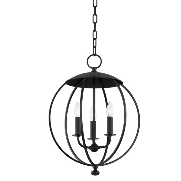 Hudson Valley - 9117-AI - Three Light Pendant - Wesley - Aged Iron from Lighting & Bulbs Unlimited in Charlotte, NC