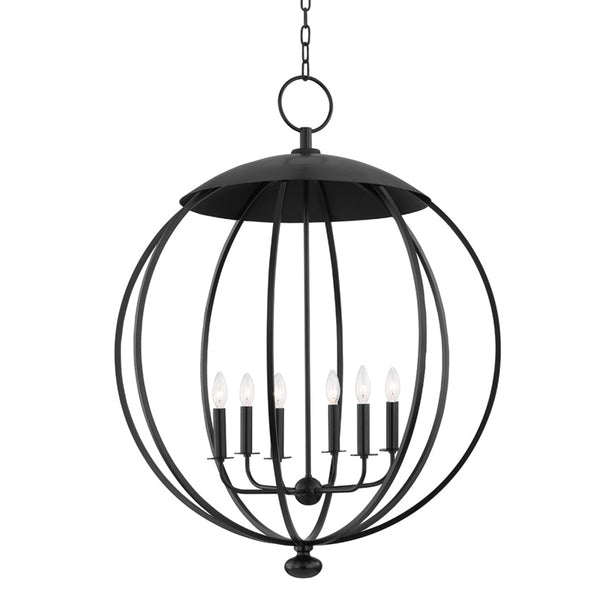 Hudson Valley - 9132-AI - Six Light Pendant - Wesley - Aged Iron from Lighting & Bulbs Unlimited in Charlotte, NC