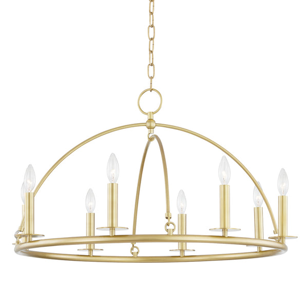 Hudson Valley - 9532-AGB - Eight Light Chandelier - Howell - Aged Brass from Lighting & Bulbs Unlimited in Charlotte, NC