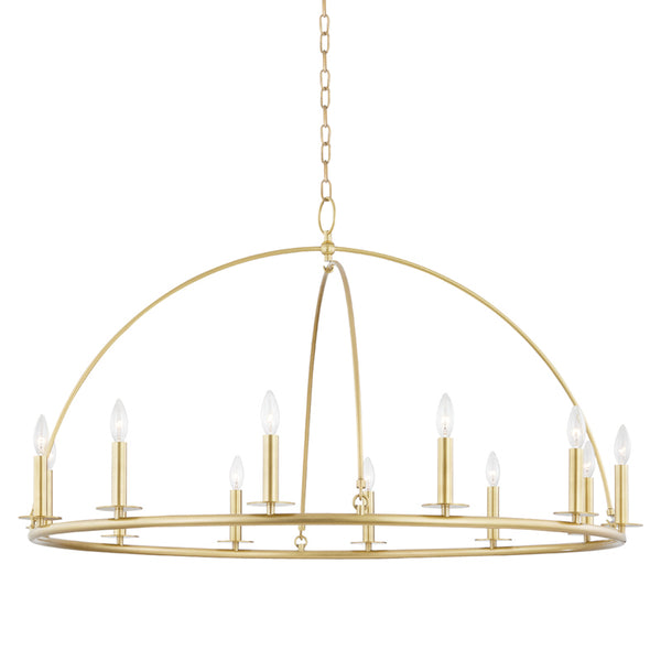 Hudson Valley - 9547-AGB - 12 Light Chandelier - Howell - Aged Brass from Lighting & Bulbs Unlimited in Charlotte, NC