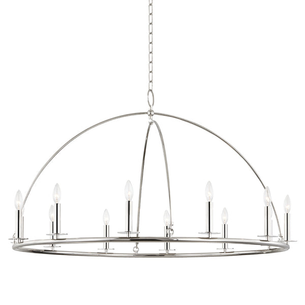 Hudson Valley - 9547-PN - 12 Light Chandelier - Howell - Polished Nickel from Lighting & Bulbs Unlimited in Charlotte, NC