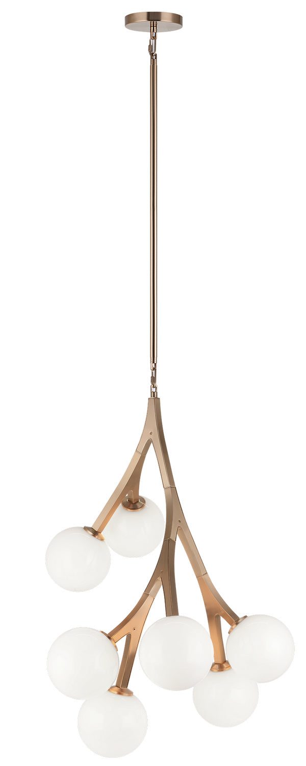 Matteo Lighting - C81507AGOP - Seven Light Chandelier - Rami - Aged Gold Brass from Lighting & Bulbs Unlimited in Charlotte, NC