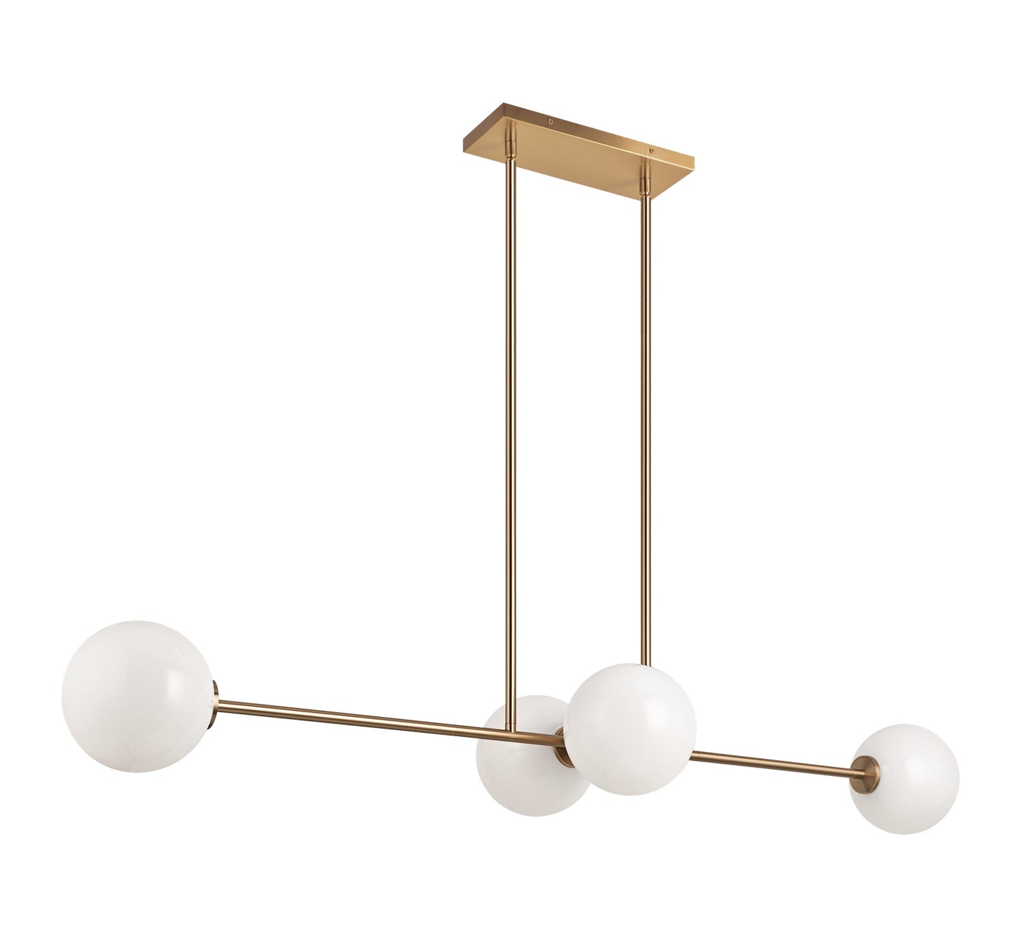 Matteo Lighting - C81704AGOP - Four Light Chandelier - Novo - Aged Gold Brass from Lighting & Bulbs Unlimited in Charlotte, NC