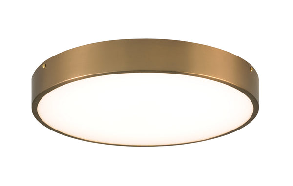 Matteo Lighting - M13702AG - One Light Flush Mount - Plato - Aged Gold Brass from Lighting & Bulbs Unlimited in Charlotte, NC