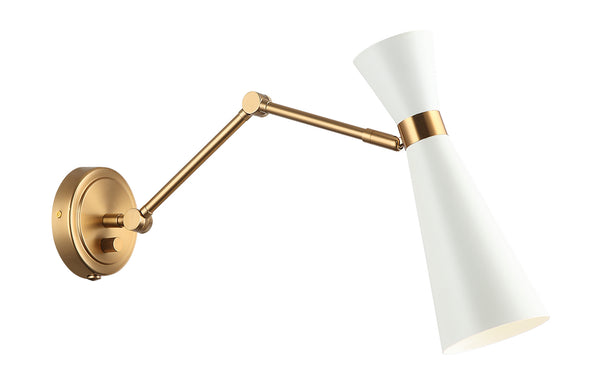 Matteo Lighting - S09621AGWH - One Light Wall Sconce - Blaze - White from Lighting & Bulbs Unlimited in Charlotte, NC