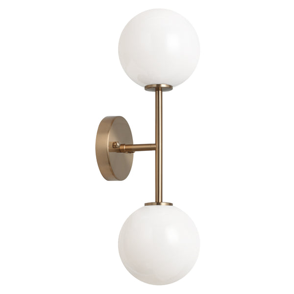 Matteo Lighting - W81702AGOP - Two Light Wall Sconce - Novo - Aged Gold Brass from Lighting & Bulbs Unlimited in Charlotte, NC