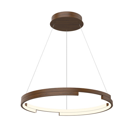Kuzco Lighting - PD52724-WT - LED Pendant - Anello Minor - Walnut from Lighting & Bulbs Unlimited in Charlotte, NC