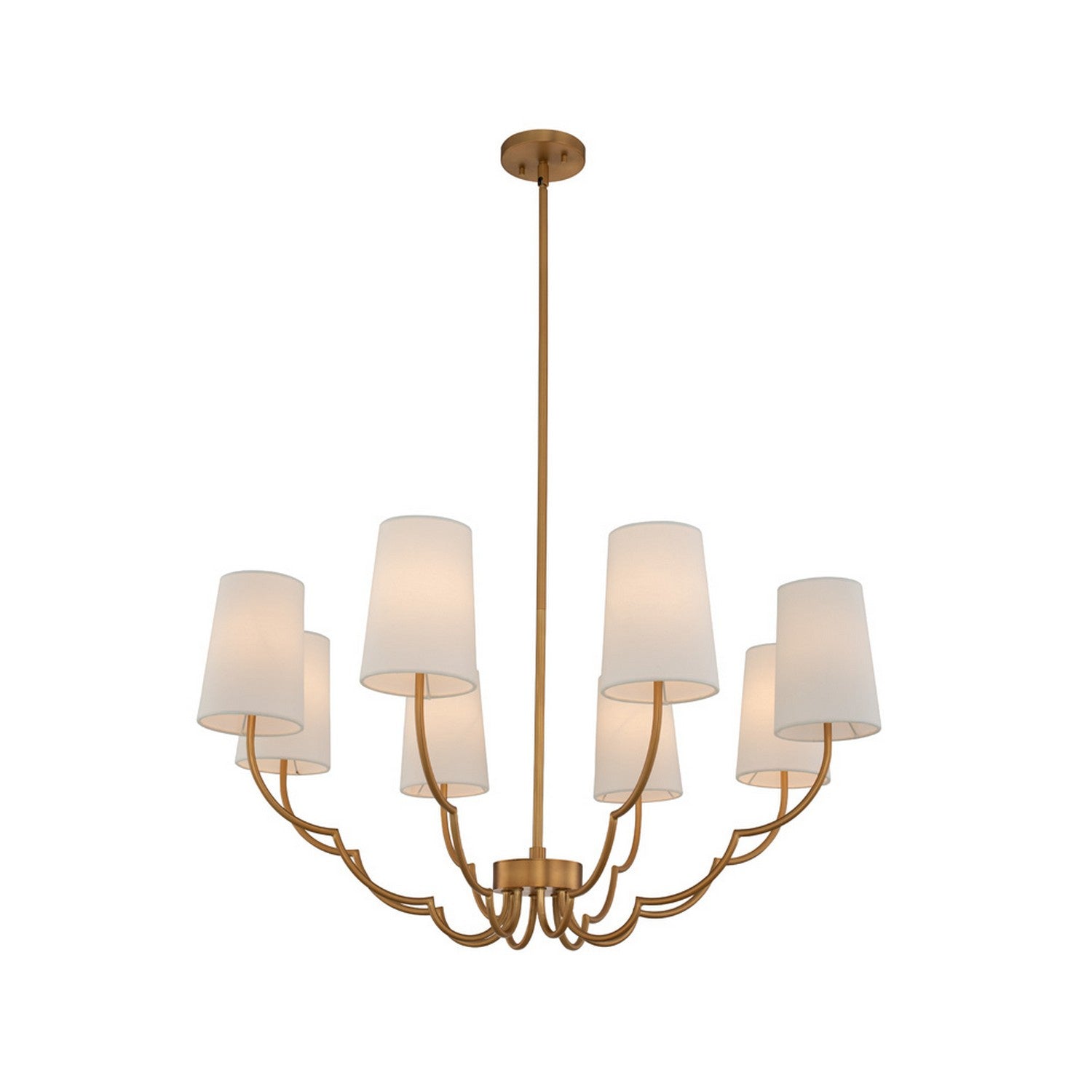 Kalco - 514373NB - Eight Light Chandelier - Sophia - New Brass from Lighting & Bulbs Unlimited in Charlotte, NC