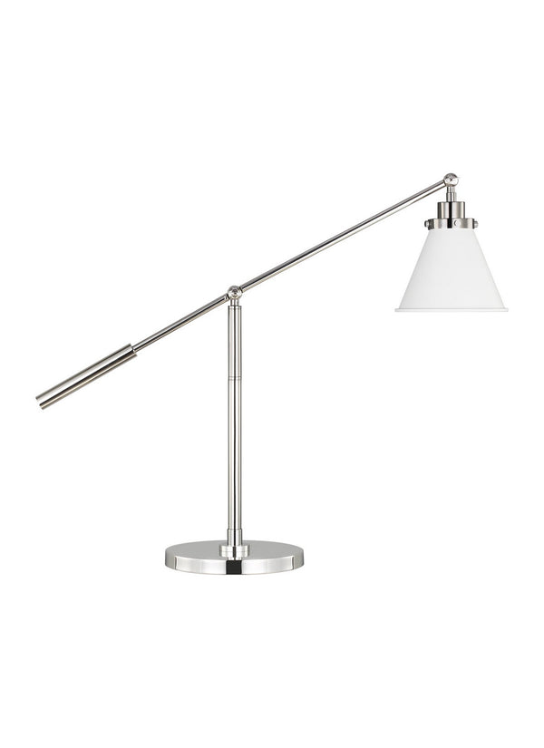 Visual Comfort Studio - CT1091MWTPN1 - One Light Desk Lamp - Wellfleet - Matte White and Polished Nickel from Lighting & Bulbs Unlimited in Charlotte, NC