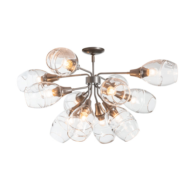 12 Light Semi-Flush Mount from the Ensemble Collection by Hubbardton Forge
