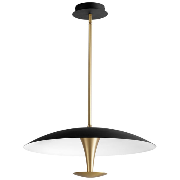 Oxygen - 3-647-1540 - LED Pendant - Spacely - Black/Aged Brass from Lighting & Bulbs Unlimited in Charlotte, NC