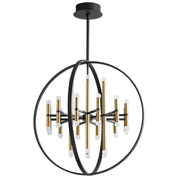 Oxygen - 3-685-1540 - LED Chandelier - Nero - Black/Aged Brass from Lighting & Bulbs Unlimited in Charlotte, NC