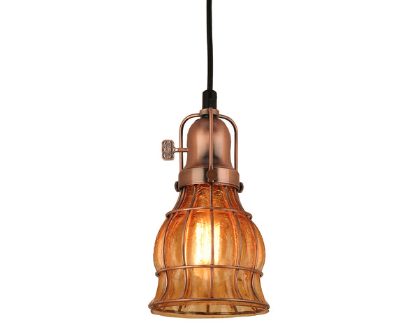 Hi Lite - H-99566-C-49-AMC - One Light Pendant - Aubrey - Weathered Copper from Lighting & Bulbs Unlimited in Charlotte, NC