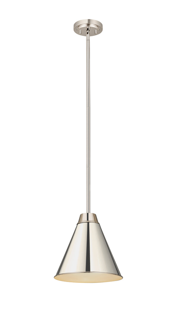 Z-Lite - 6011P12-PN - One Light Pendant - Eaton - Polished Nickel from Lighting & Bulbs Unlimited in Charlotte, NC