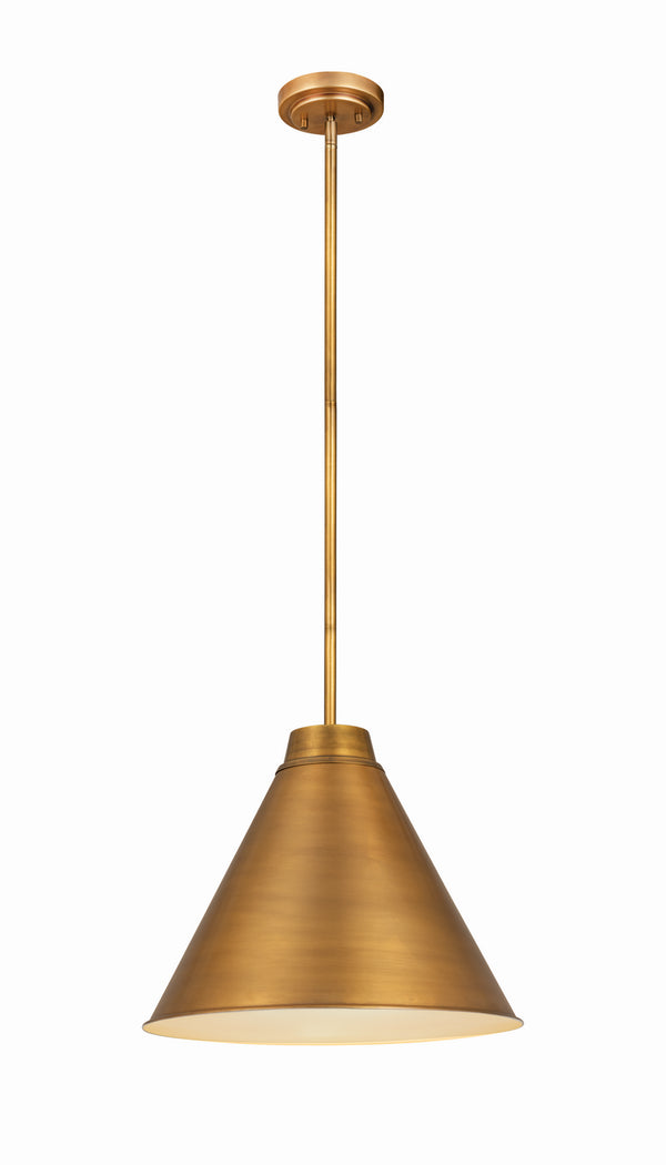 Z-Lite - 6011P18-RB - One Light Pendant - Eaton - Rubbed Brass from Lighting & Bulbs Unlimited in Charlotte, NC