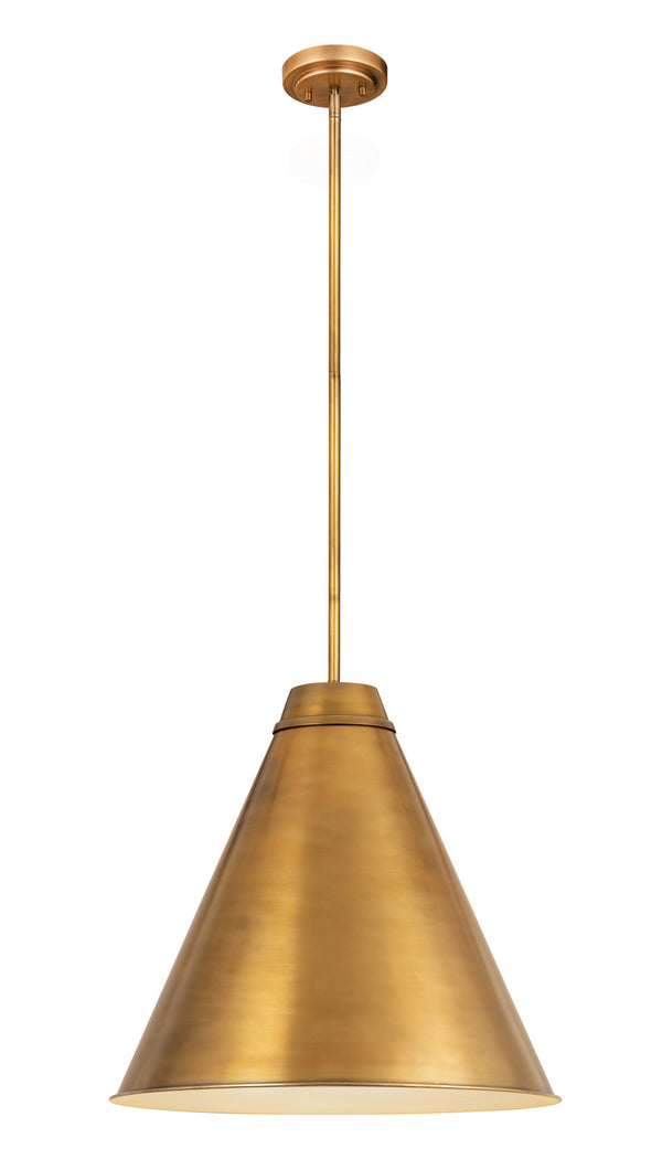 Z-Lite - 6011P24-RB - One Light Pendant - Eaton - Rubbed Brass from Lighting & Bulbs Unlimited in Charlotte, NC