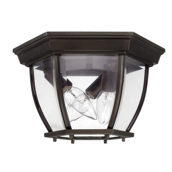 Capital Lighting - 9802BK - Three Light Outdoor Flush Mount - Outdoor - Black from Lighting & Bulbs Unlimited in Charlotte, NC