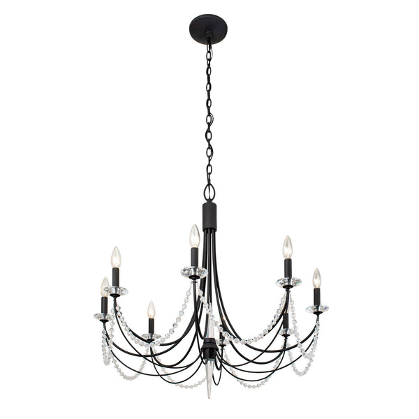 Varaluz - 350C08CB - Eight Light Chandelier - Brentwood - Carbon Black from Lighting & Bulbs Unlimited in Charlotte, NC