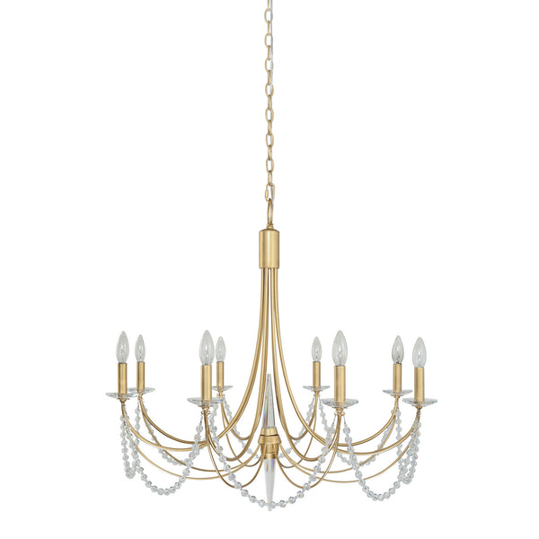 Varaluz - 350C08FG - Eight Light Chandelier - Brentwood - French Gold from Lighting & Bulbs Unlimited in Charlotte, NC