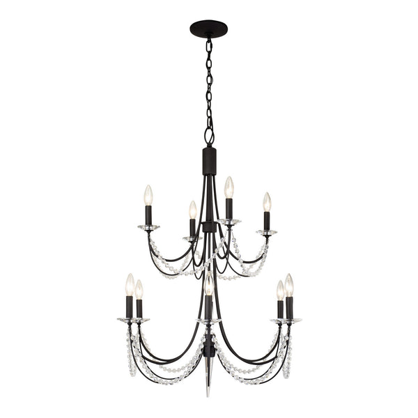 Varaluz - 350C10CB - Ten Light Chandelier - Brentwood - Carbon Black from Lighting & Bulbs Unlimited in Charlotte, NC
