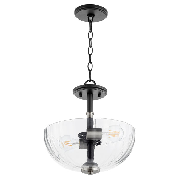 Quorum - 210-6965 - Two Light Dual Mount - Monarch - Textured Black w/ Satin Nickel from Lighting & Bulbs Unlimited in Charlotte, NC
