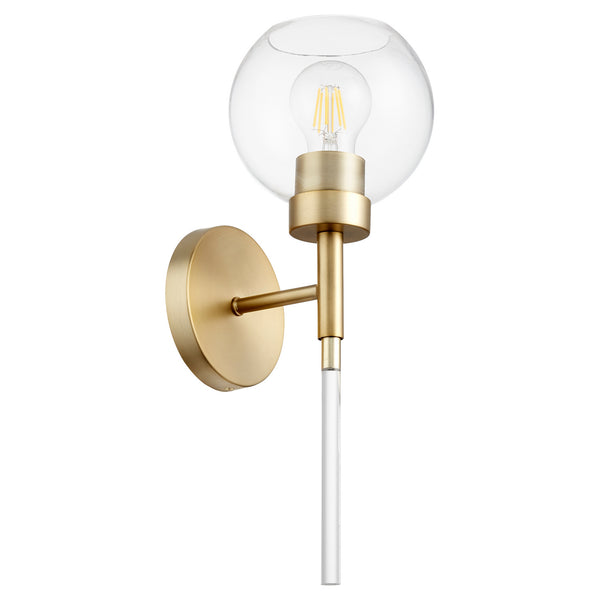 Quorum - 5317-1-80 - One Light Wall Mount - Volán - Aged Brass from Lighting & Bulbs Unlimited in Charlotte, NC