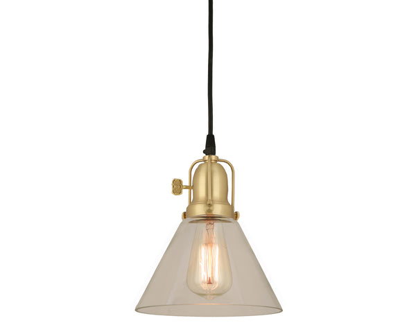 Hi Lite - H-99518-C-26-CLR - One Light Pendant - Addison - Natural Brass from Lighting & Bulbs Unlimited in Charlotte, NC