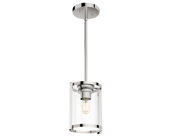 Hunter - 19004 - One Light Mini Pendant - Astwood - Polished Nickel from Lighting & Bulbs Unlimited in Charlotte, NC