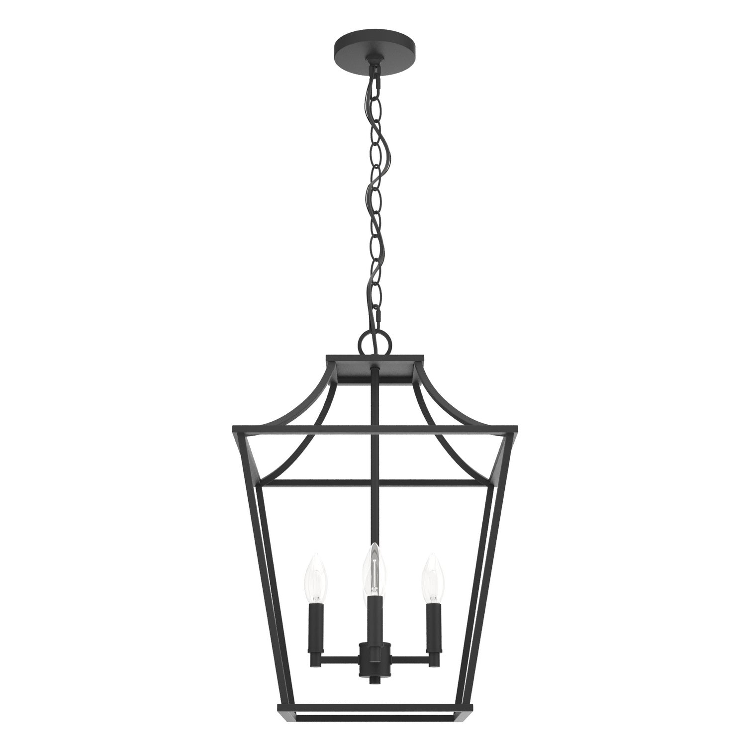 Hunter - 19068 - Four Light Pendant - Laurel Ridge - Natural Black Iron from Lighting & Bulbs Unlimited in Charlotte, NC