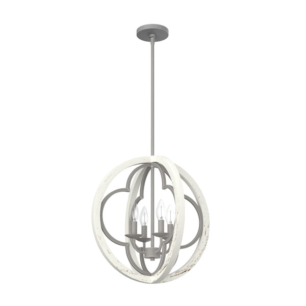 Hunter - 19094 - Four Light Pendant - Gablecrest - Painted Concrete from Lighting & Bulbs Unlimited in Charlotte, NC