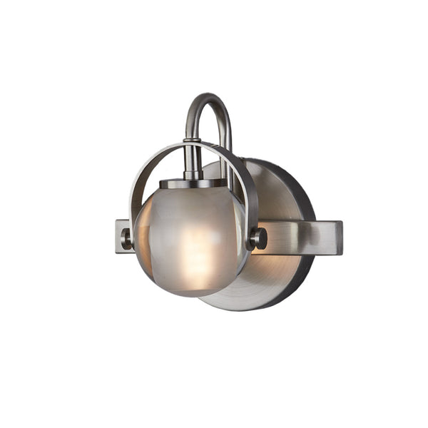 Justice Designs - FSN-8061-CLOP-NCKL - One Light Wall Sconce - Conduit - Brushed Nickel from Lighting & Bulbs Unlimited in Charlotte, NC