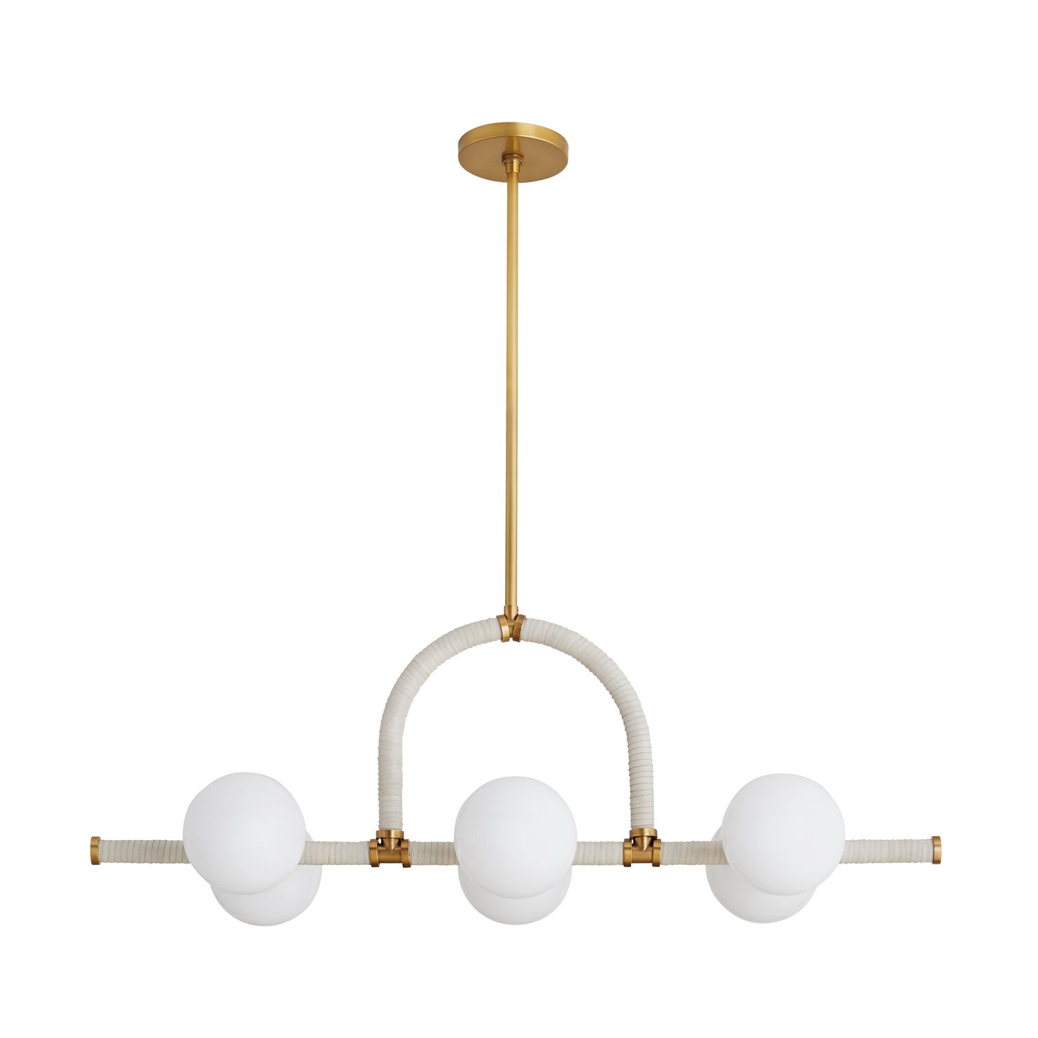 Arteriors - 89467 - Six Light Linear Chandelier - Harrison - Antique Brass from Lighting & Bulbs Unlimited in Charlotte, NC