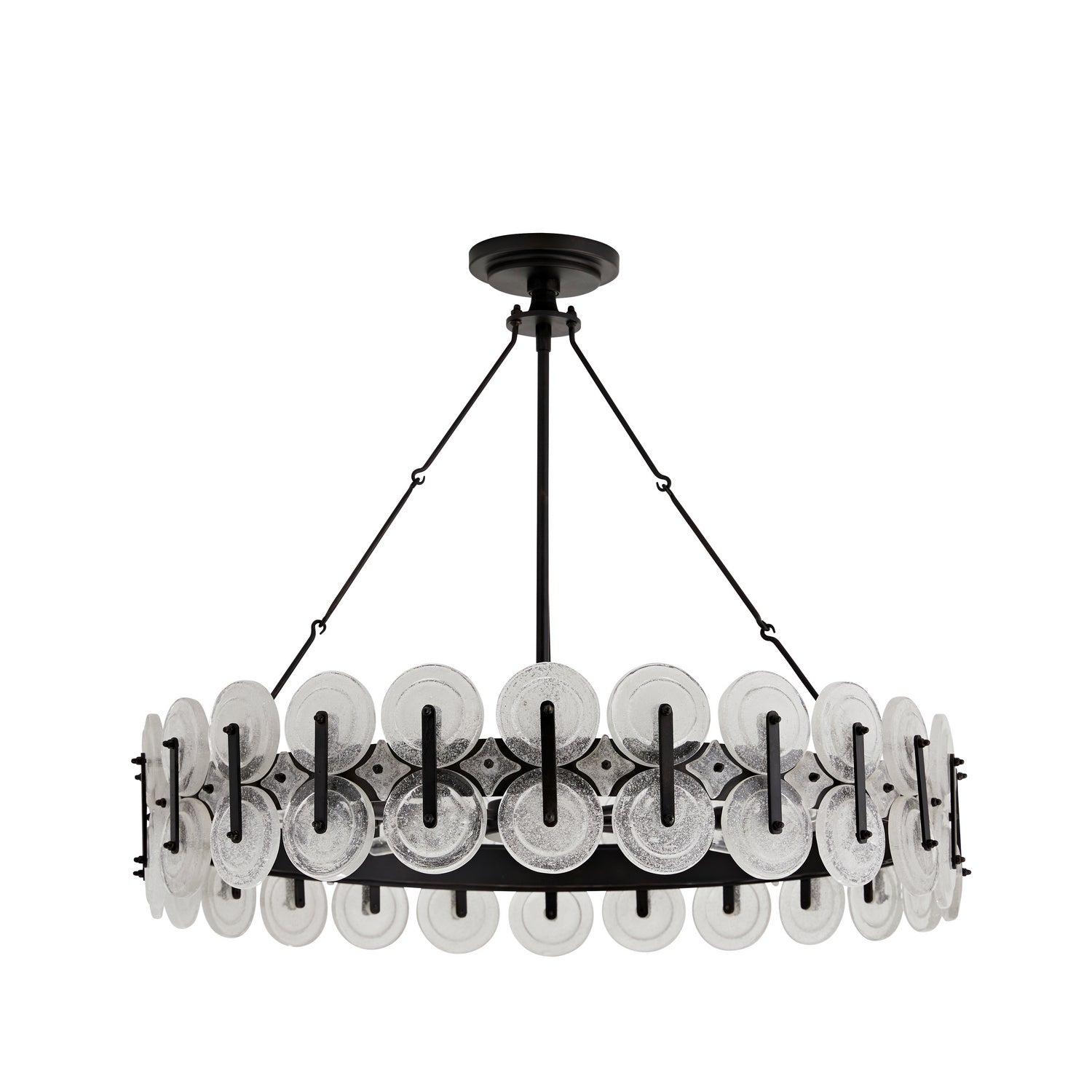 Arteriors - DK82001 - Eight Light Chandelier - Rondelle - Blackened Iron from Lighting & Bulbs Unlimited in Charlotte, NC
