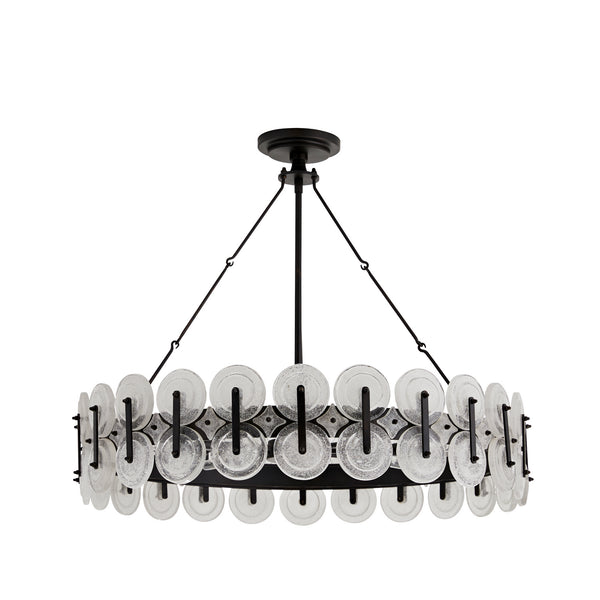 Arteriors - DK82001 - Eight Light Chandelier - Rondelle - Blackened Iron from Lighting & Bulbs Unlimited in Charlotte, NC