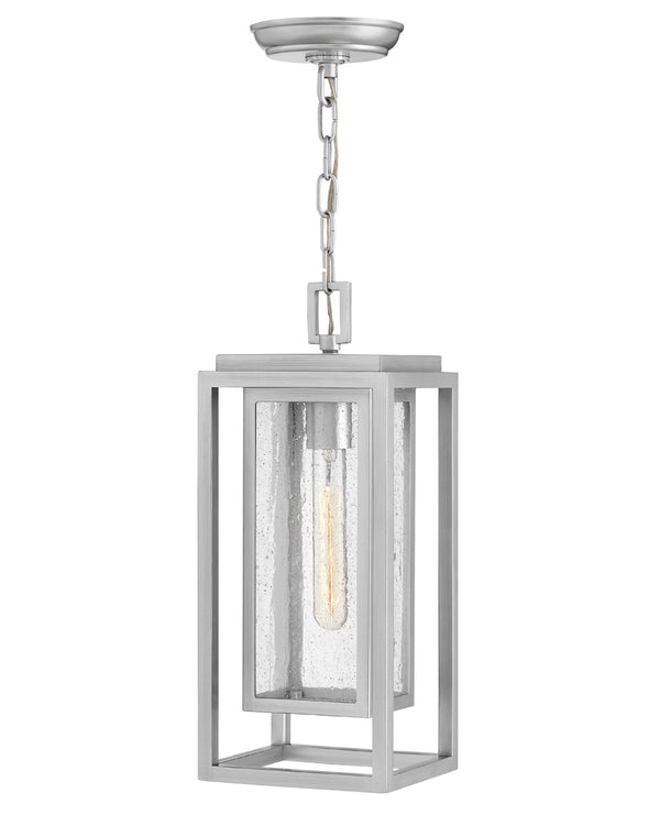 Hinkley - 1002SI-LV - LED Hanging Lantern - Republic - Satin Nickel from Lighting & Bulbs Unlimited in Charlotte, NC