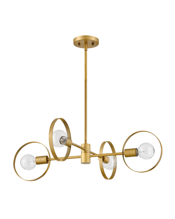 Hinkley - 37294LCB - LED Foyer Pendant - Desi - Lacquered Brass from Lighting & Bulbs Unlimited in Charlotte, NC