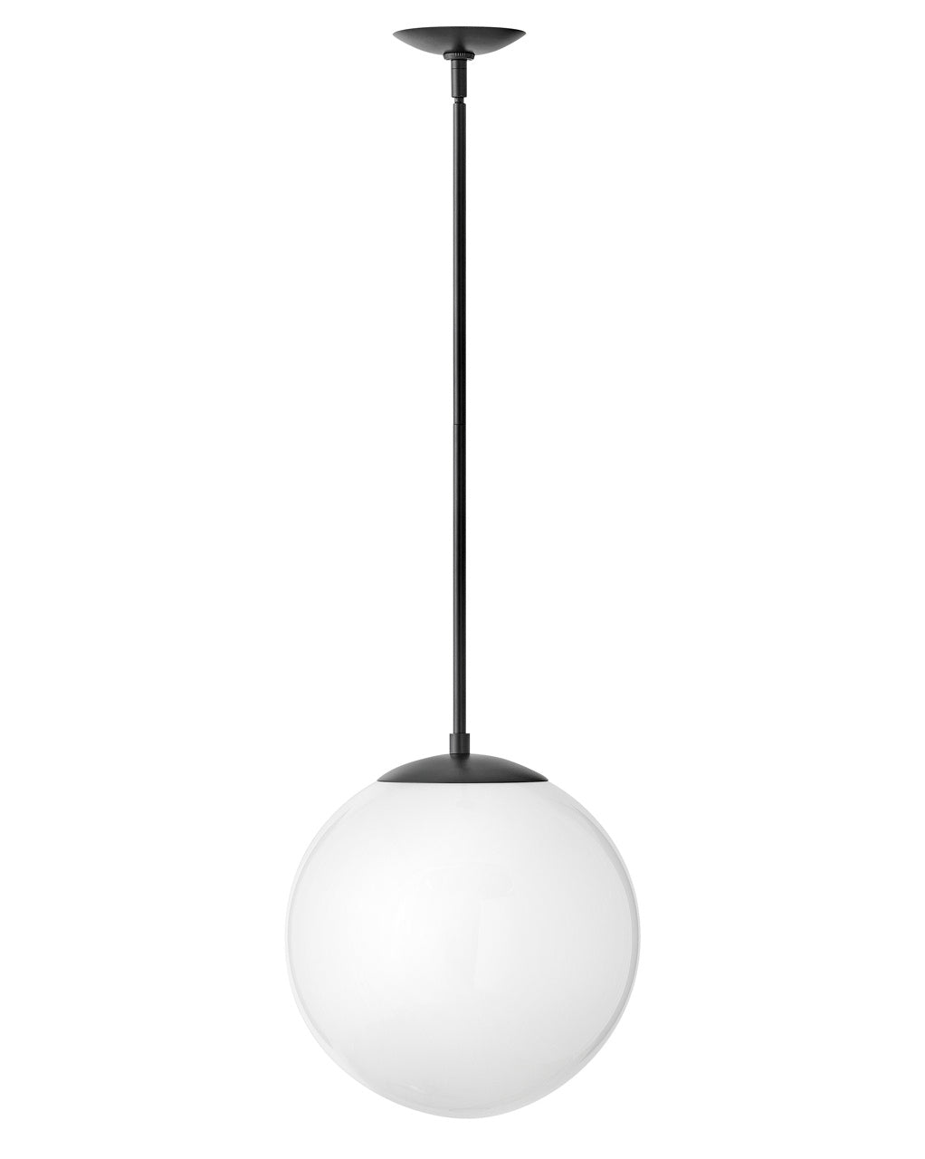Hinkley - 3744BK-WH - LED Pendant - Warby - Black with White glass from Lighting & Bulbs Unlimited in Charlotte, NC