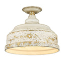 Golden - 0806-SF AI - Three Light Semi-Flush Mount - Keating AI - Antique Ivory from Lighting & Bulbs Unlimited in Charlotte, NC