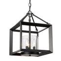 Golden - 2073-M3 BLK-CLR - Three Light Chandelier - Smyth BLK - Matte Black from Lighting & Bulbs Unlimited in Charlotte, NC