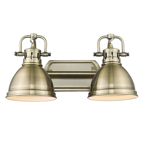 Golden - 3602-BA2 AB-AB - Two Light Bath Vanity - Duncan AB - Aged Brass from Lighting & Bulbs Unlimited in Charlotte, NC