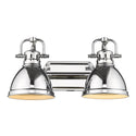 Two Light Bath Vanity from the Duncan CH Collection in Chrome Finish by Golden