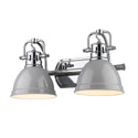 Golden - 3602-BA2 CH-GY - Two Light Bath Vanity - Duncan CH - Chrome from Lighting & Bulbs Unlimited in Charlotte, NC