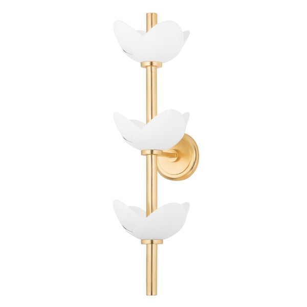Hudson Valley - 3003-GL/WP - LED Wall Sconce - Dawson - Gold Leaf/White Plaster from Lighting & Bulbs Unlimited in Charlotte, NC