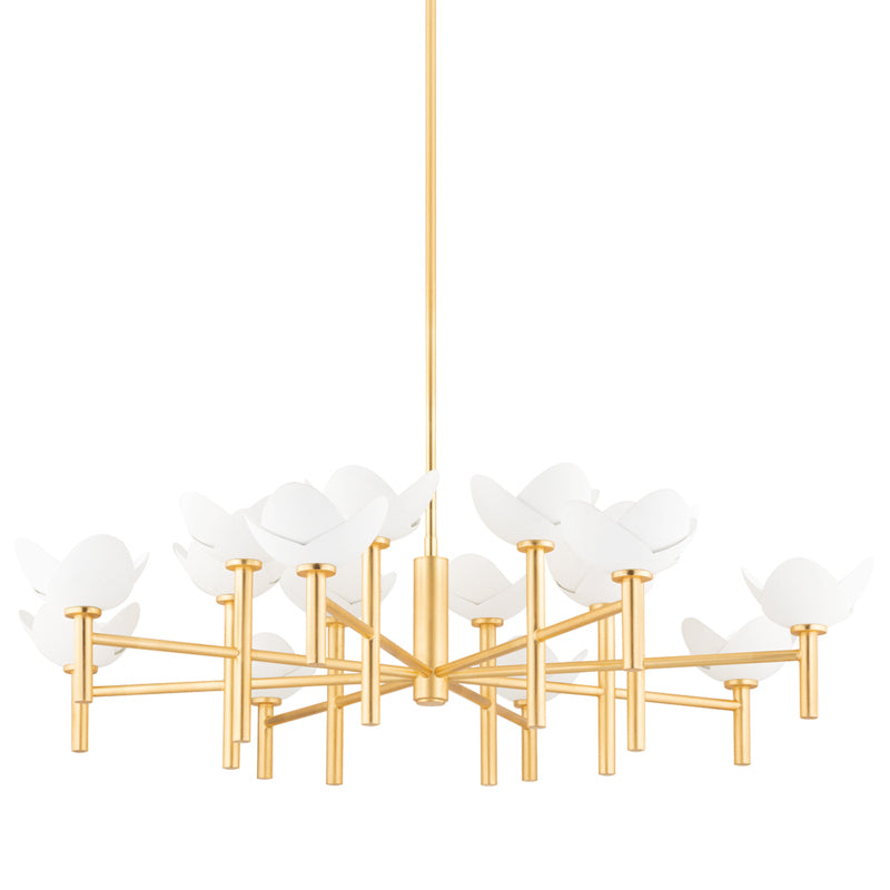 Hudson Valley - 3051-GL/WP - 16 Light Chandelier - Dawson - Gold Leaf/White Plaster from Lighting & Bulbs Unlimited in Charlotte, NC
