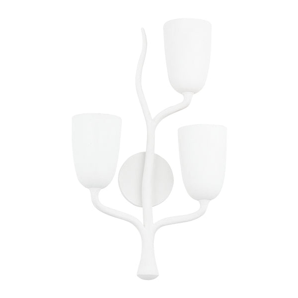 Hudson Valley - 5003-R-WP - Three Light Wall Sconce - Vine - White Plaster from Lighting & Bulbs Unlimited in Charlotte, NC