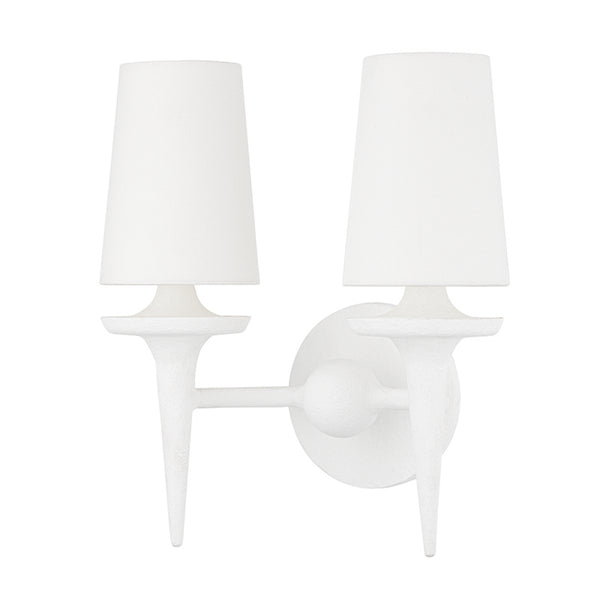 Hudson Valley - 6602-WP - Two Light Wall Sconce - Torch - White Plaster from Lighting & Bulbs Unlimited in Charlotte, NC